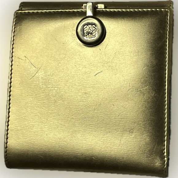 Loewe Handbags - LOEWE Gold Leather Wallet
